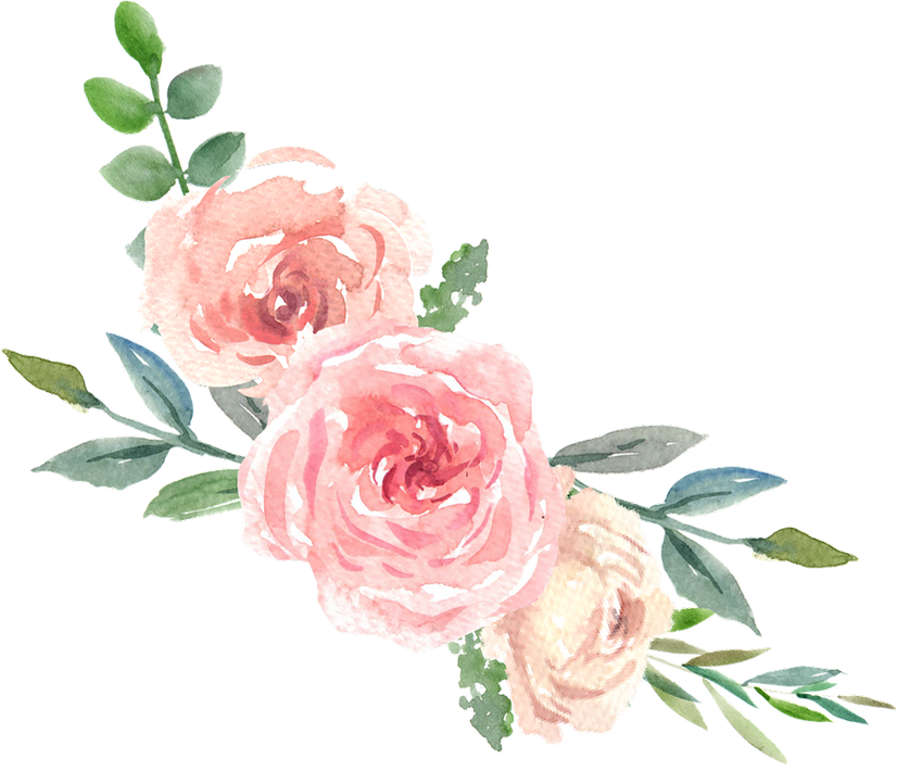 Flower Bouquet Watercolor Decoration