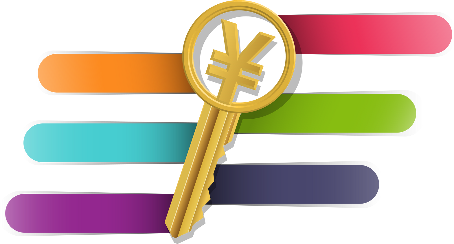 Yuan key Presentation with 6 options