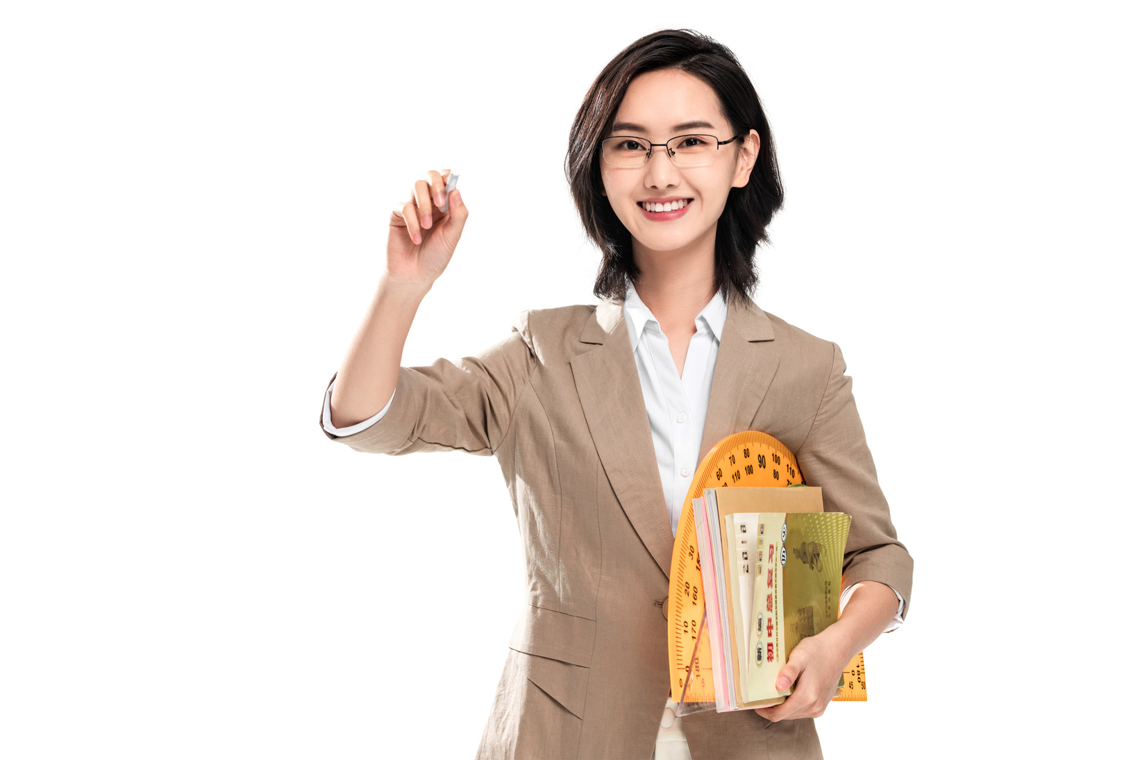 青年女教师上课Young female teachers in class